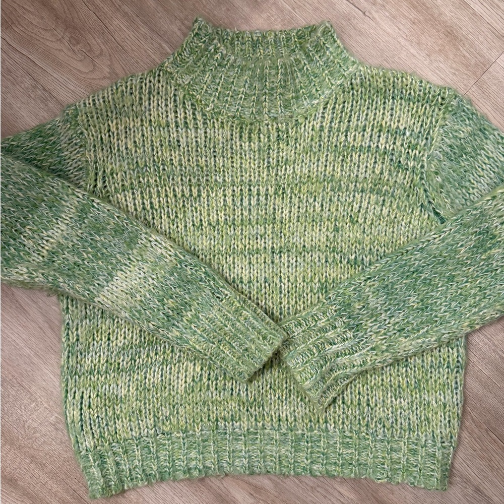 Hello Molly Sage Green Turtleneck Sweater